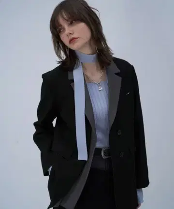 [ SET UP 대응 LADIES ] 하이쇼쿠 미들 자켓