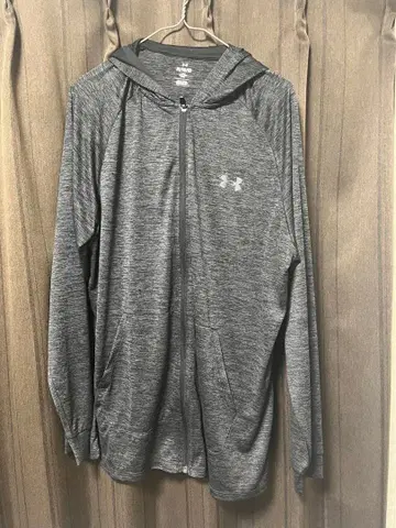 언더아머 풀 집업 후드티 XL 다크 그레이
