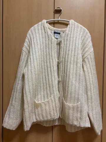 모헤어 x 아크릴 니트 가디건 구제 의류