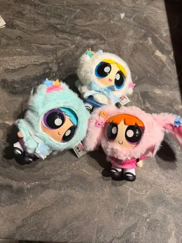 파워퍼프걸 봉제 인형 참 세트