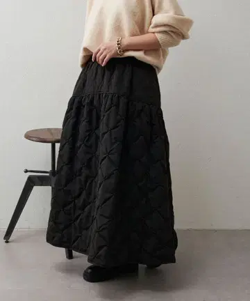 새상품 Jena(제나 에스파스 메르베유) 도트 퀼트 개더 스커트