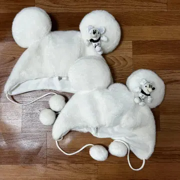 디즈니랜드 미키 팬캡 화이트 흰색 마스코트