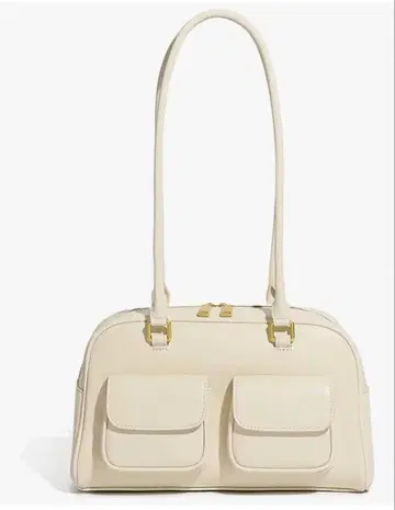 [MFFOR] 여성용 숄더백 천연 가죽 대용량 경량 아이보리