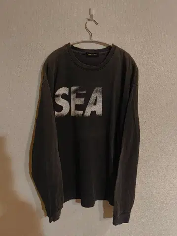 WIND AND SEA 빈티지 가공 롱 T