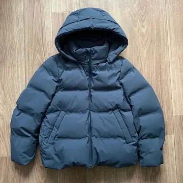 UNIQLO 유니클로 심리스 다운 후드티 블루