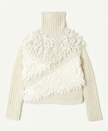 새상품급 LEINWANDE 믹스 루프 스웨터 화이트