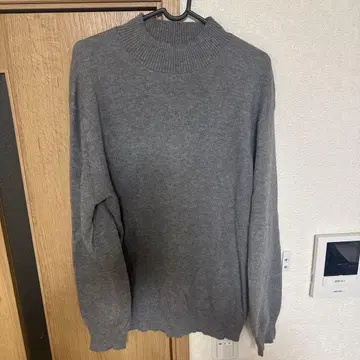 PLST 그레이 하이넥 니트 L