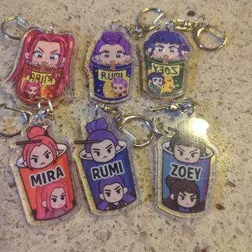 KPOP 걸즈! 데몬 헌터 키홀더 6개