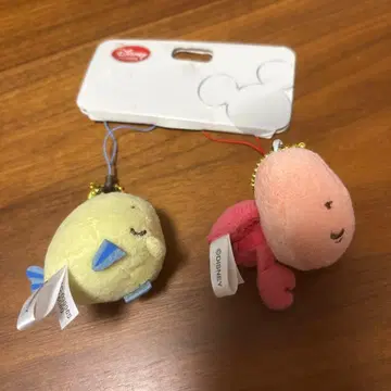 인어공주 플러시 키체인 플라운더 세바스찬 스트랩