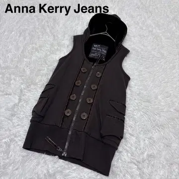 [안나켈리] 지레 집업 아우터 베스트 속기모 M 헤이세이 y2k