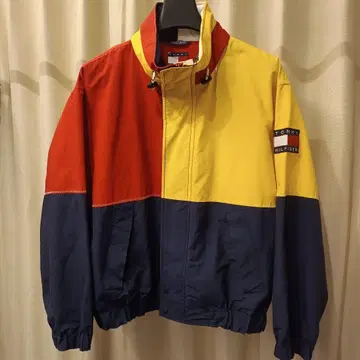 90's TOMMY HILFIGER 패널 디자인 세일링 자켓