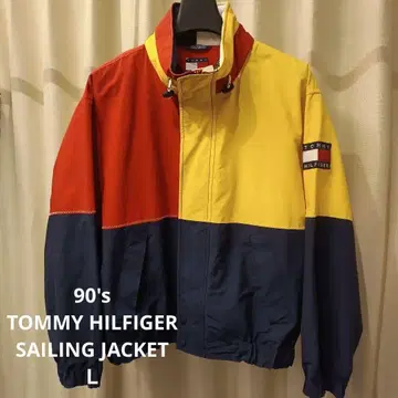 90's TOMMY HILFIGER 패널 디자인 세일링 자켓