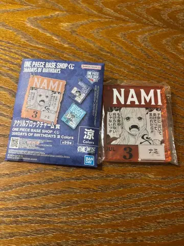 원피스 베이스샵 제일복권 아크릴 블록 참 나미 미개봉
