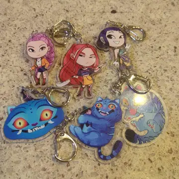 KPOP 걸즈! 데몬 헌터 키홀더 6개
