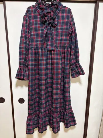 Merryjenny 체크 무늬 리본 포함 원피스