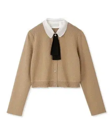 CELFORD 디태처블 총침 가디건 38 니트 보우 리본