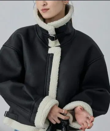 [nui nullu] 2WAY 숏 B-3 무스탕 자켓