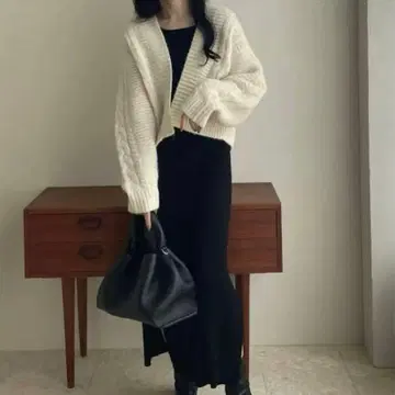 nairo 케이블 숏 가디건 IVORY S