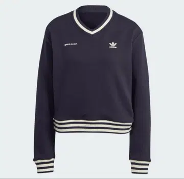 새상품 ADIDAS sporty&rich V넥 맨투맨 네이비 S