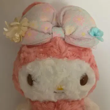 산리오 플라워 리본 봉제 인형 M 마이멜로디