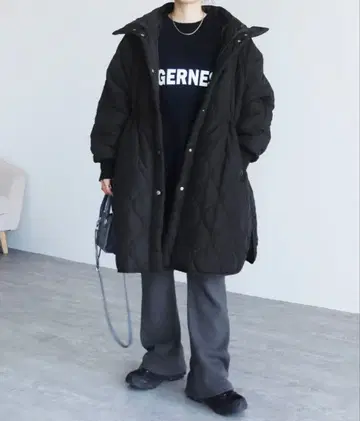 reca 퀼트 후드 부착 코트