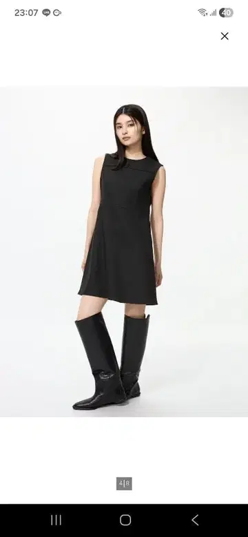 슬리브리스 미니 원피스