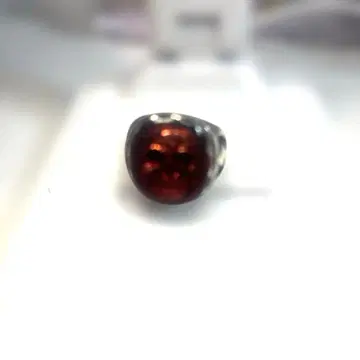 스컬 디자인 실버 반지 빨간색 20호