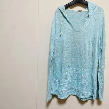 니트 후드티 [ XL/XG ] 후드 부착 긴팔 상의 라이트 블루