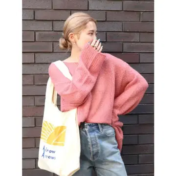 Ungrid 시스루 편직 루즈 니트