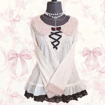 y2k axes femme 레이스업 프릴 페어리코어 발레코어