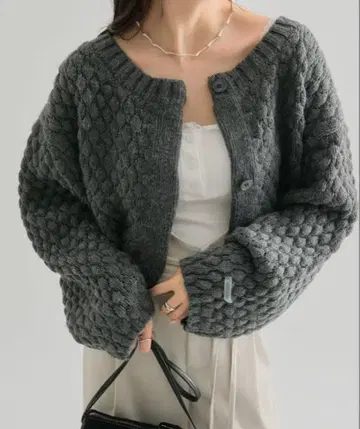 mystic 포코포코 니트 가디건