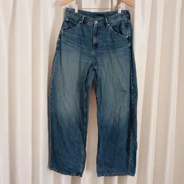 UNIQLO JEANS 와이드 레그 데님 블루