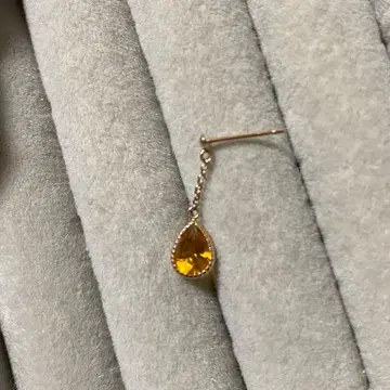 페어 쉐이프 시트린 K10PG 귀걸이(한쪽)