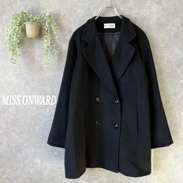 미스온워드 울 코트 미들 기장 [ L 상당 ] 더블 브레스트 겉옷 블랙