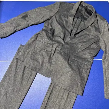 그레이 캐주얼 수트 허리밴딩