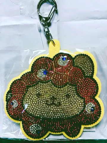 먀쿠먀쿠 폼폼푸딩 가죽 키링 반짝이 키링