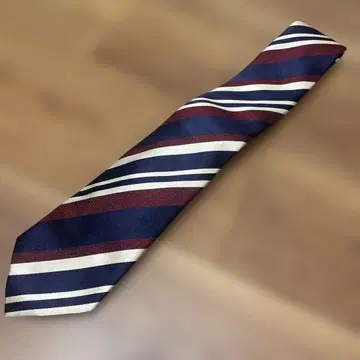 307 SHIPS 네이비 버건디 스트라이프 넥타이