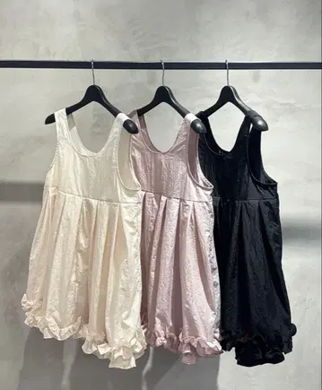 Little(lillilly) 프릴 장식 슬리브리스 튜닉 핑크