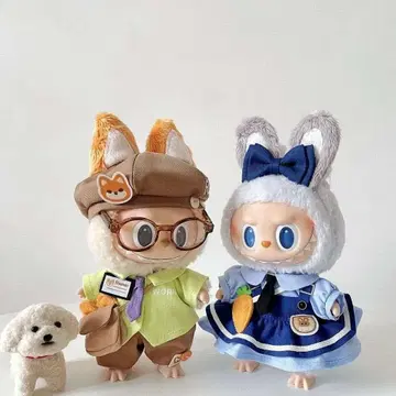 LABUBU 봉제 인형 의류 옷 갈아입기 (주디 and 닉 세트)