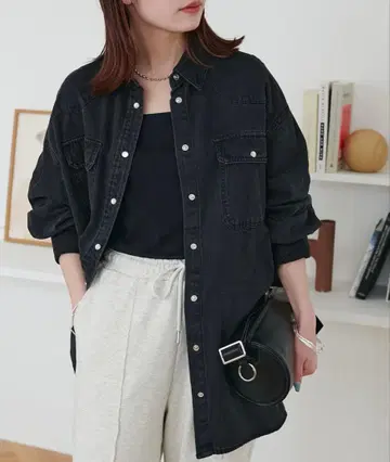 discoat 데님 웨스턴 셔츠