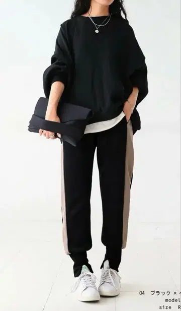 안티카 슬릿 조거 팬츠 롱 바지 리브 팬츠 포켓 블랙