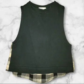 나루 팩토리 블랙 캐주얼 슬리브리스 니트 베스트 프리 일본제