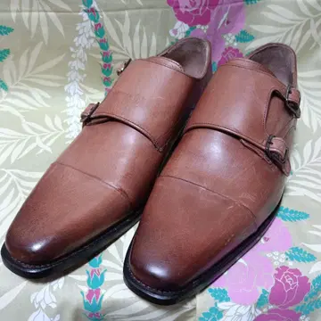브라운 가죽 더블 몽크 스트랩 슈즈 MADE IN INDIA