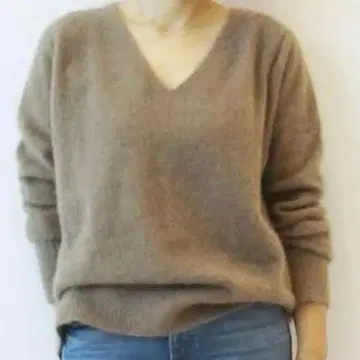 두지엠 클라세 FUWA 샤기 V넥 풀오버