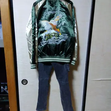 스카잔 M 사이즈 독수리 자수 워크 팬츠 세트