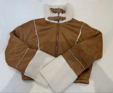 무스탕 터치 2WAY 자켓 브라운