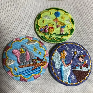 디즈니 자수 캔뱃지 3개 세트