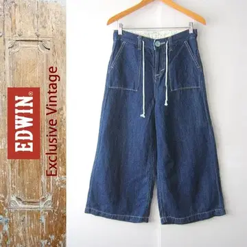 EDWIN Exclusive Vintage 린넨코튼 와이드 데님 S