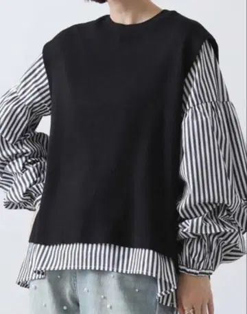 새상품급 Gready Brilliant 베스트 턱 슬리브 니트