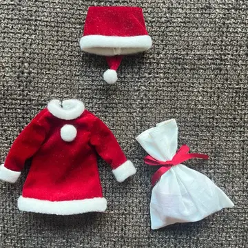 리카짱 제니짱 의류 크리스마스 아웃핏 산타 크로스